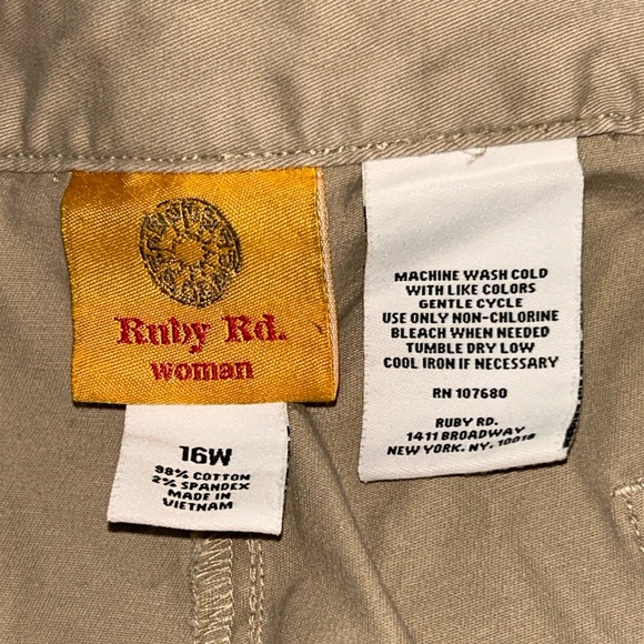 Ruby Rd. Tan Trousers - Picture 3 of 7